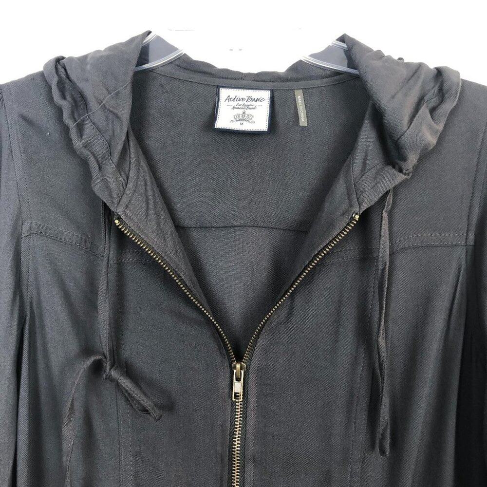 Active Basic Long Sleeve Hooded Full Zip Jacket S… - image 3